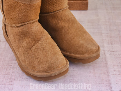 D249 メンズ BearPaw ムートンブーツ 茶 US11 EU42 JP28 26cm