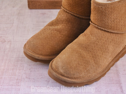 D249 メンズ BearPaw ムートンブーツ 茶 US11 EU42 JP28 26cm