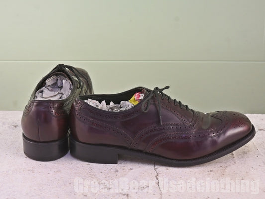 メンズ FLORSHEIM ビジネスシューズ ウイングチップ 茶 10D 28cm C142