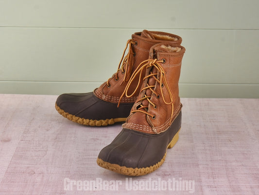 D255 USA製 L.L.Bean ビーンブーツ インナーボア 茶 メンズ 25cmくらい