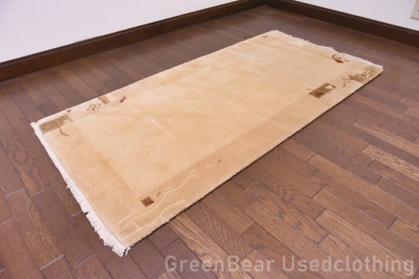 RAGU176 ライバルラグ ウール絨毯 アンティーク ヴィンテージ カーペット 146cm×72cm