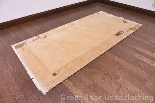 RAGU176 ライバルラグ ウール絨毯 アンティーク ヴィンテージ カーペット 146cm×72cm