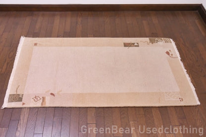 RAGU176 ライバルラグ ウール絨毯 アンティーク ヴィンテージ カーペット 146cm×72cm