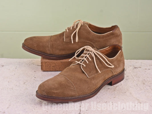 メンズ JOHNSTON&MURPHY ストレートチップシューズ  スウェード 茶 10.5M 28.5cm C157