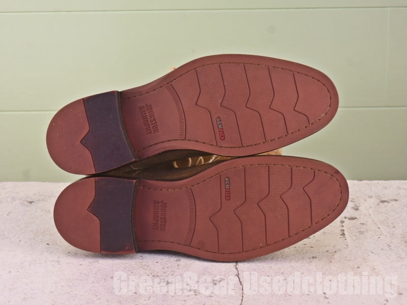 メンズ JOHNSTON&MURPHY ストレートチップシューズ  スウェード 茶 10.5M 28.5cm C157