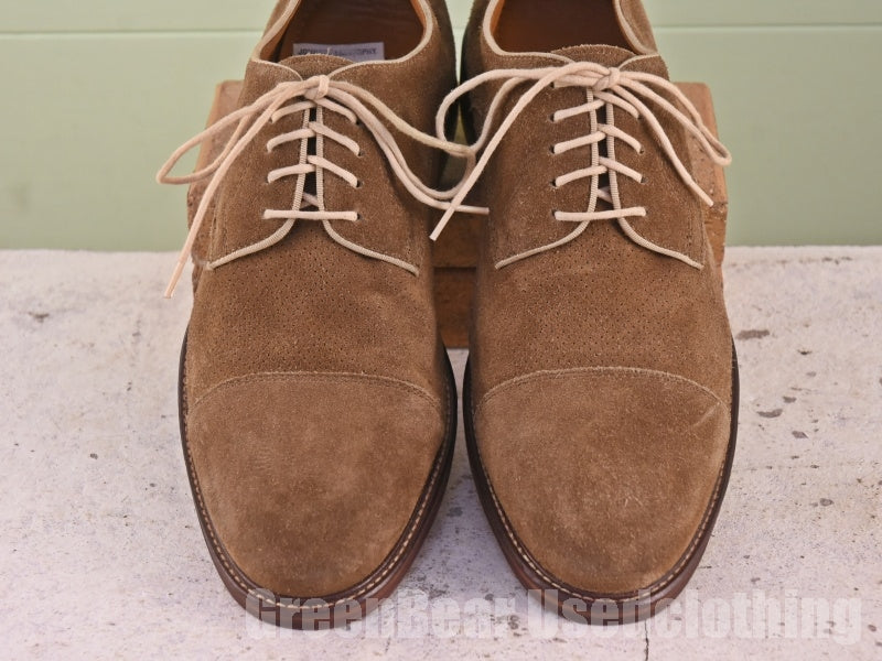 メンズ JOHNSTON&MURPHY ストレートチップシューズ  スウェード 茶 10.5M 28.5cm C157