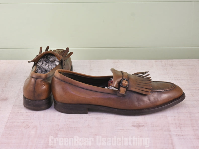 E485 イタリア製 TOD'S タッセルローファー 茶 メンズ 10.5 28.5cm