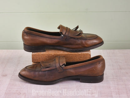 E485 イタリア製 TOD'S タッセルローファー 茶 メンズ 10.5 28.5cm
