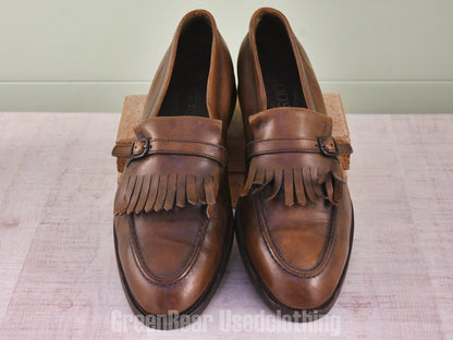 E485 イタリア製 TOD'S タッセルローファー 茶 メンズ 10.5 28.5cm