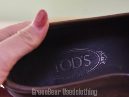 E485 イタリア製 TOD'S タッセルローファー 茶 メンズ 10.5 28.5cm