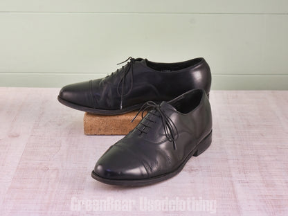E487 USA製 FLORSHEIM ビンテージ ストレートチップシューズ 黒 メンズ 9.5EEE 27.5cm