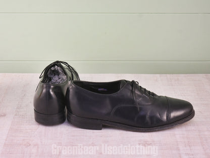 E487 USA製 FLORSHEIM ビンテージ ストレートチップシューズ 黒 メンズ 9.5EEE 27.5cm