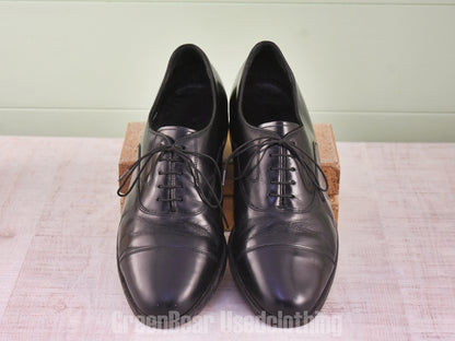 E487 USA製 FLORSHEIM ビンテージ ストレートチップシューズ 黒 メンズ 9.5EEE 27.5cm