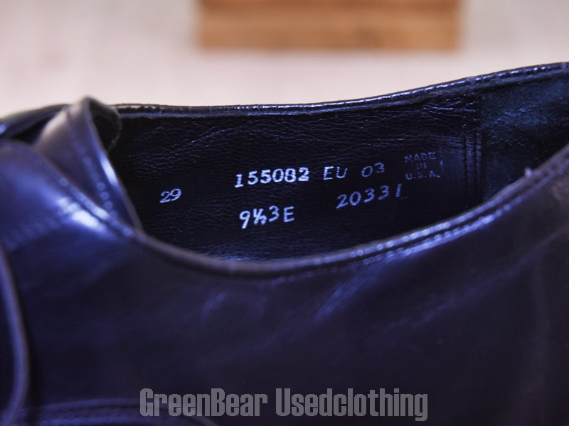 E487 USA製 FLORSHEIM ビンテージ ストレートチップシューズ 黒 メンズ 9.5EEE 27.5cm