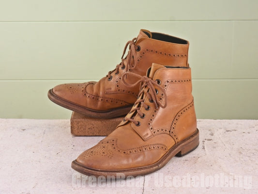 イギリス製 HERRING SHOES ビンテージ ドレスブーツ 茶 メンズ 8 26cm C162