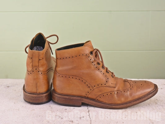 イギリス製 HERRING SHOES ビンテージ ドレスブーツ 茶 メンズ 8 26cm C162