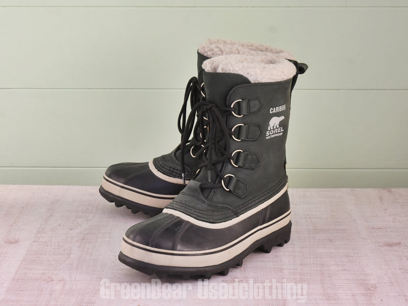 E502 メンズ SOREL スノーブーツ 黒っぽいグレー CM26.5 26.5cm