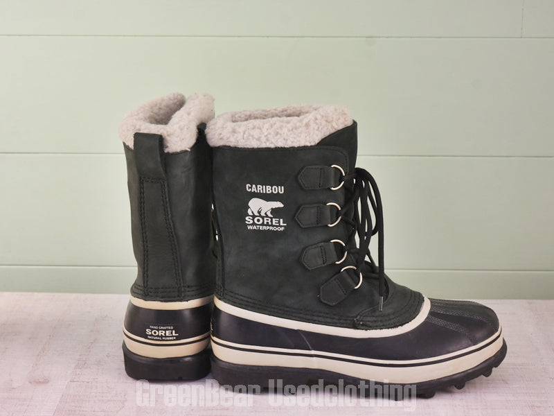 E502 メンズ SOREL スノーブーツ 黒っぽいグレー CM26.5 26.5cm