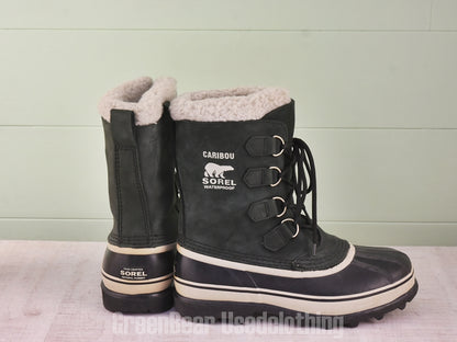 E502 メンズ SOREL スノーブーツ 黒っぽいグレー CM26.5 26.5cm