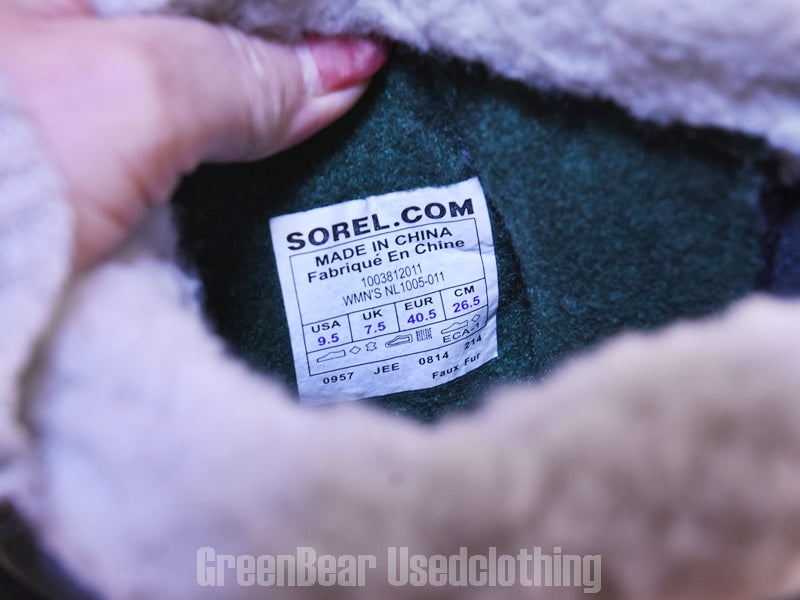 E502 メンズ SOREL スノーブーツ 黒っぽいグレー CM26.5 26.5cm
