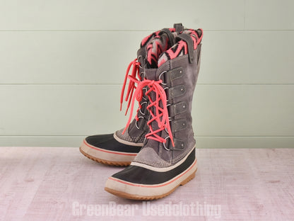 E503 メンズ SOREL スノーブーツ グレー 40 26cm