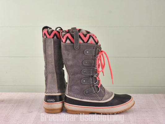 E503 メンズ SOREL スノーブーツ グレー 40 26cm