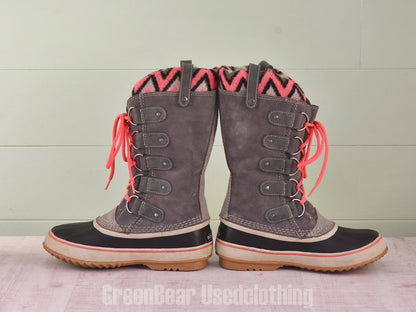 E503 メンズ SOREL スノーブーツ グレー 40 26cm