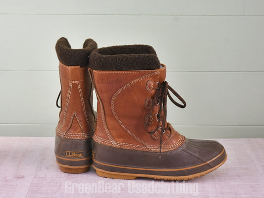 E513 レディース L.L.Bean スノーブーツ 茶 W9 26cm