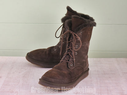 E520 メンズ AU&MU australia ムートンブーツ 黒 25～25.5cmくらい