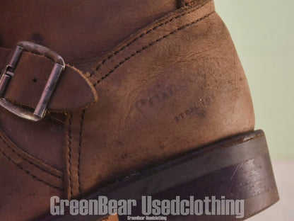 D033 レディース Prime boots エンジニアブーツ ヌバック スチールトゥ 茶 38 24cm