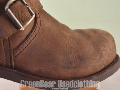 D033 レディース Prime boots エンジニアブーツ ヌバック スチールトゥ 茶 38 24cm