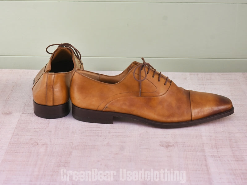 E536 高級 MAGNANNI ストレートチップシューズ 茶 メンズ 13M 31cm