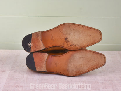E536 高級 MAGNANNI ストレートチップシューズ 茶 メンズ 13M 31cm