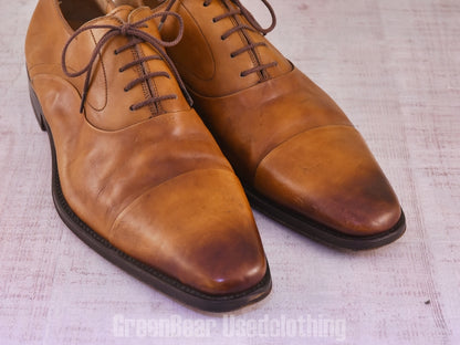 E536 高級 MAGNANNI ストレートチップシューズ 茶 メンズ 13M 31cm