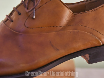 E536 高級 MAGNANNI ストレートチップシューズ 茶 メンズ 13M 31cm