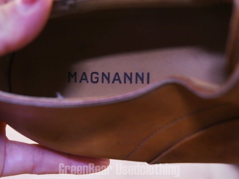 E536 高級 MAGNANNI ストレートチップシューズ 茶 メンズ 13M 31cm
