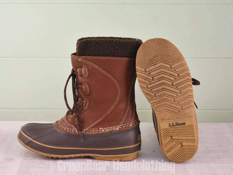 E537 レディース L.L.Bean スノーブーツ 茶 W8 25cm