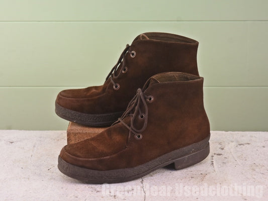 フランス製 Paraboot ビンテージ メンズブーツ インナーボア スウェード 茶 25～25.5cmくらい Z284