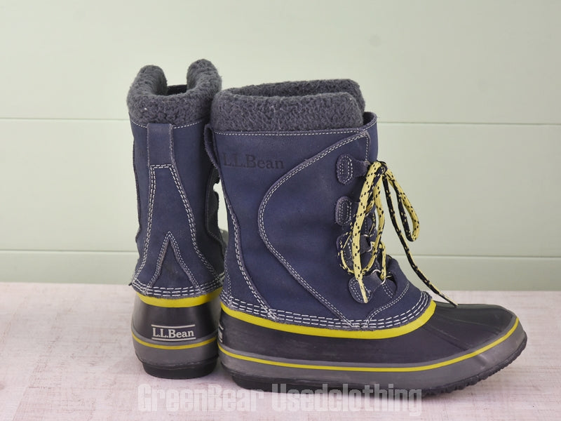 E538 レディース キッズ L.L.Bean ビーンブーツ 青系 kid's4 22.5cm