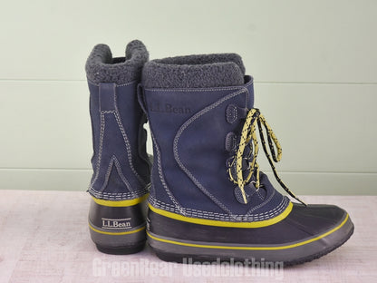 E538 レディース キッズ L.L.Bean ビーンブーツ 青系 kid's4 22.5cm