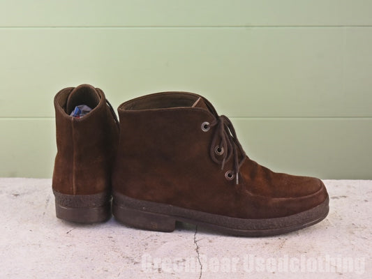 フランス製 Paraboot ビンテージ メンズブーツ インナーボア スウェード 茶 25～25.5cmくらい Z284
