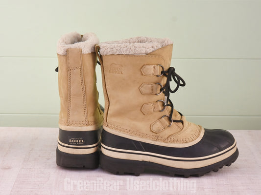 E545 レディース SOREL スノーブーツ ベージュ 24.5cm