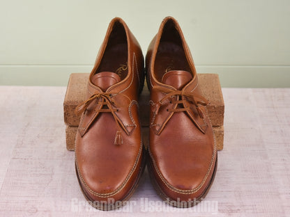 E562 イギリス製 RusseLL&Bromley ビンテージ ドレスシューズ 茶 メンズ 25cmくらい