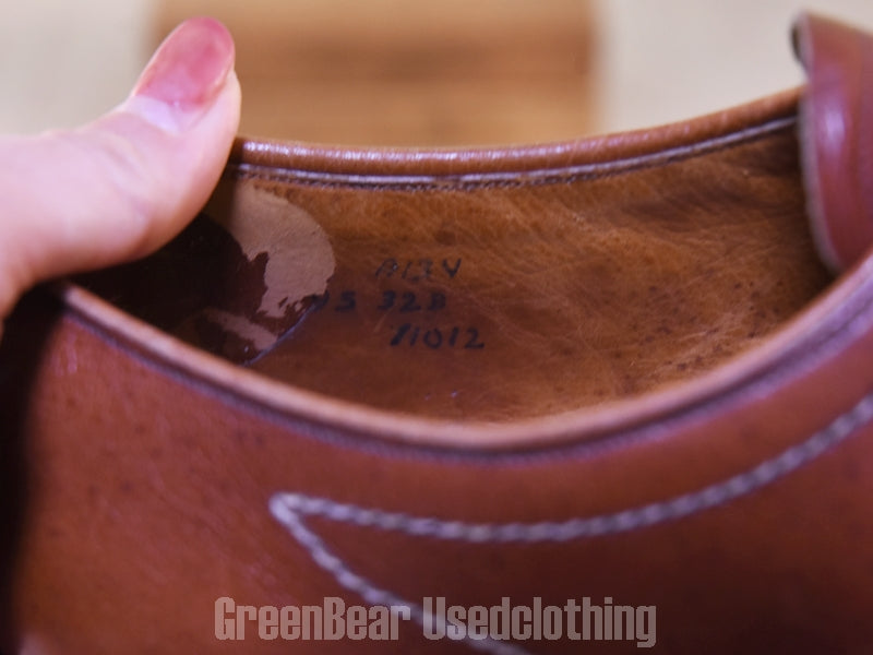 E562 イギリス製 RusseLL&Bromley ビンテージ ドレスシューズ 茶 メンズ 25cmくらい