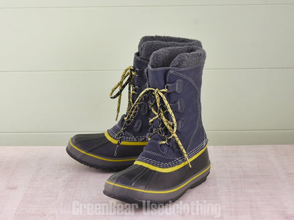 E565 レディース キッズ L.L.Bean スノーブーツ 紺系 kids5 23.5cm