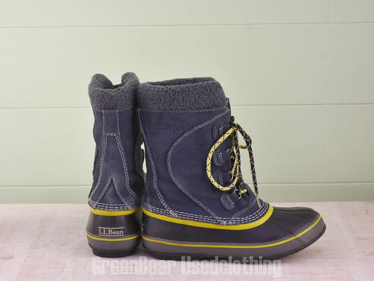 E565 レディース キッズ L.L.Bean スノーブーツ 紺系 kids5 23.5cm