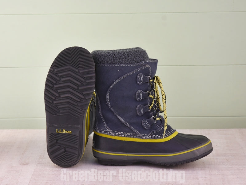E565 レディース キッズ L.L.Bean スノーブーツ 紺系 kids5 23.5cm