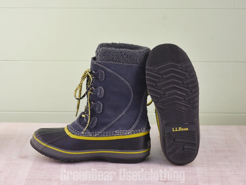 E565 レディース キッズ L.L.Bean スノーブーツ 紺系 kids5 23.5cm