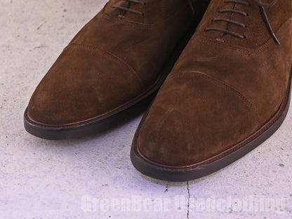 メンズ Bexley ビジネスシューズ  スウェード  茶 45W 27.5cm C232