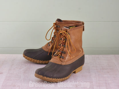 E577 USA製 L.L.Bean ビーンブーツ 裏地付き 茶 メンズ 25cmくらい